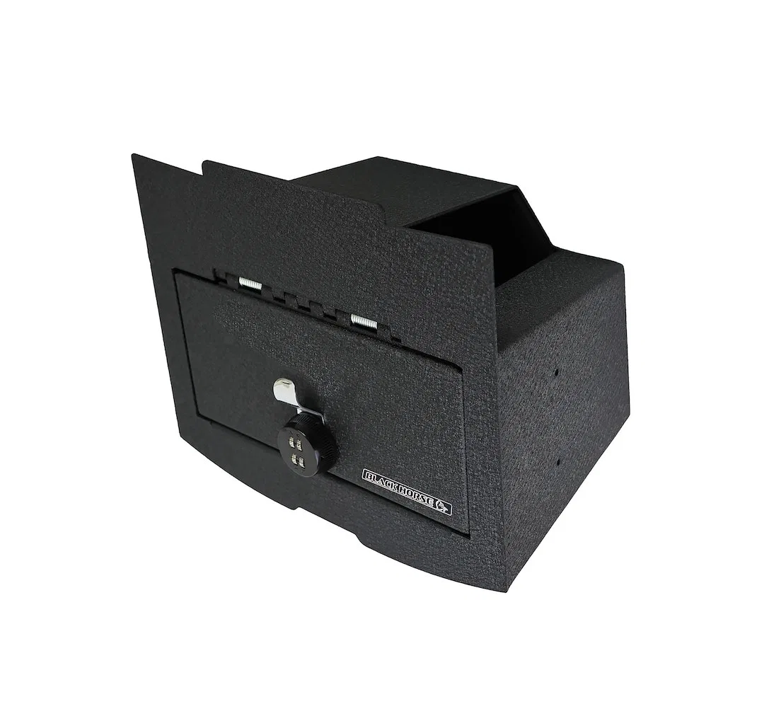 ASDR01 – BLACK HORSE Console Security Insert, With 4 Digit Combination Lock Powder Coat Black Steel